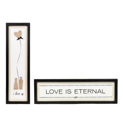 Click here to see Adams&Co 15876 15876 7x24x1.5 reversible wood frame sign (US/ETERNAL) multicolor  YOU & ME COLLECTION