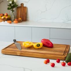 Click here to see Adams&Co 12666 12666 18x12x1.25 teak cutting board (CALIFORNIA) brown  Teak Wood Collection