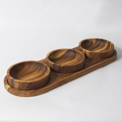 Click here to see Adams&Co 12685 12685 16x6x1.75 teak kit maragogI (MINI) brown  Teak Wood Collection