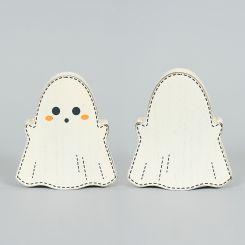 Click here to see Adams&Co 50534 50534 5x5x1 chunky wood shape (GHOST) multicolor  Spookable Collection
