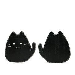 Click here to see Adams&Co 50533 50533 5x5x1 chunky wood shape (CAT) black, white  Spookable Collection