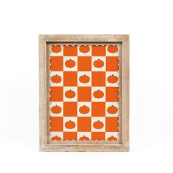 Click here to see Adams&Co 60292 60292 10x13x1.5 reversible wood frame sign (MOON/PUMPKIN) multicolor  Spookable Collection