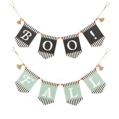 Click here to see Adams&Co 55330 55330 35x8x.5 wood swag w/beads (BOO/FALL) multicolor  SWEET & SPOOKY