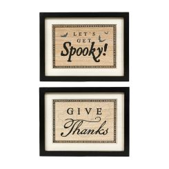 Click here to see Adams&Co 55308 55308 13x10x1.5 reversible wood frame sign (SPOOKY/THANKS) multicolor  SWEET & SPOOKY