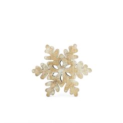Click here to see Adams&Co 71378 71378 5x5x1 mango cutout (SNOWFLAKE) natural, white  Sundara Collection