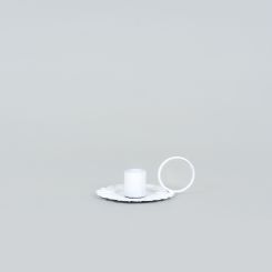Click here to see Adams&Co 12652 12652 4.25x1.75 iron sampat candle holder, white  Sundara Collection