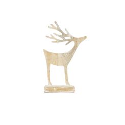 Click here to see Adams&Co 71380 71380 8x13x3 mango cutout (REINDEER) natural, white  Sundara Collection