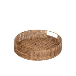 Click here to see Adams&Co 12404 12404 11x11x2.5 rattan tray w/ handle, natural  Rattan Collection