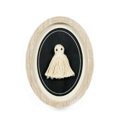 Click here to see Adams&Co 50527 50527 6x8x1.5 wood frame sign (TASSEL) black, white  Spookable Collection