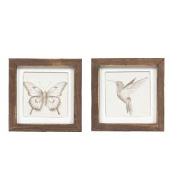 Click here to see Adams&Co 12694 12694 7x7x1.5 reversible wood frame sign (BIRD/BUTTERFLY) multicolor  Gileadensis Collection