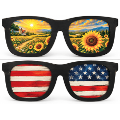 Click here to see  42105 42105 8x3.5x1 Reversible Wood Shape Sunglasses