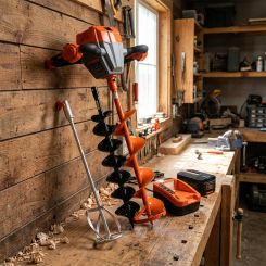 Click here to see  E808C-3KIT4A Flex Series 40V Auger Head Kit w/ Earth Auger, Ice Auger, and Mixing Blade, Includes 4Ah Battery & Charger -  E808C-3KIT4A