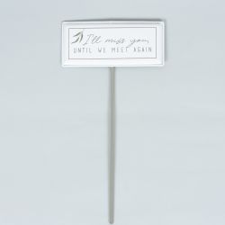 Click here to see Adams&Co 15786 15786 6x12.25x.5 mtl enamel pick (MISS YOU) white, grey