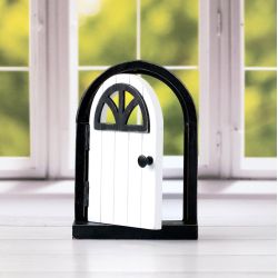 Click here to see Adams&Co 15822 15822 5x7x2 wd frm w/shlf (FAIRY DOOR) white, black