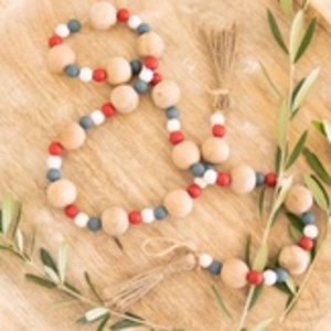 Adams & Co. 36 Wood Bead Garland