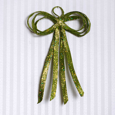 Click here to see Adams&Co C224 C224 8x12 fabric glitter bow lime green (pliable)  