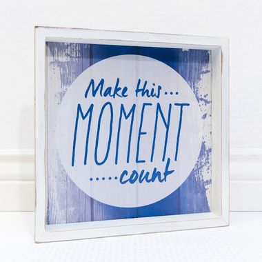Click here to see Adams&Co 15010 15010 12x12x1.5 wood shdw bx sign (MOMENT) whbl  