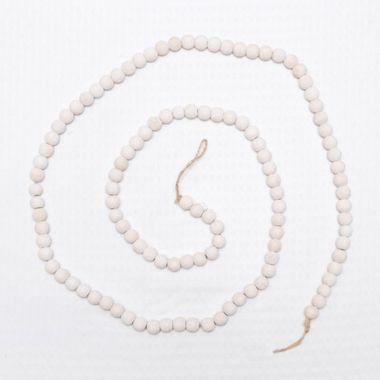 Click here to see Adams&Co 15044 15044 60x.5 wood bead garland, white Beads & Garlands Collection