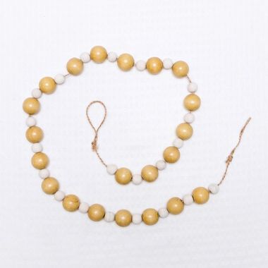Click here to see Adams&Co 15045 15045 32x1 wood bead garland, white, cream Beads & Garlands Collection