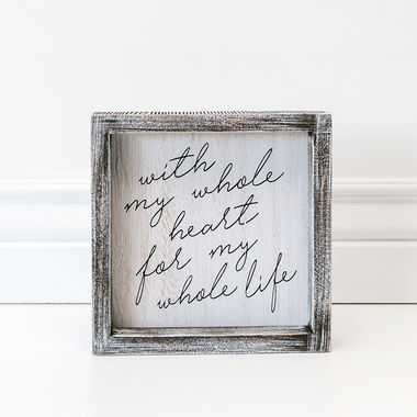 Click here to see Adams&Co 19222 19222 7x7x1.5 wood frame sign (WHOLE) white, black Notes From Heaven Collection