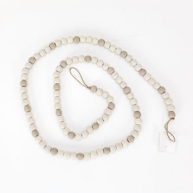 Click here to see Adams&Co 65072 65072 60x.5 wood bead garland, white, tan Hello, Fall Collection