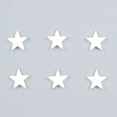 Click here to see Adams&Co 75198 75198 2x2x.25 wood shapes set of six (STARS) white Letterboard Collection