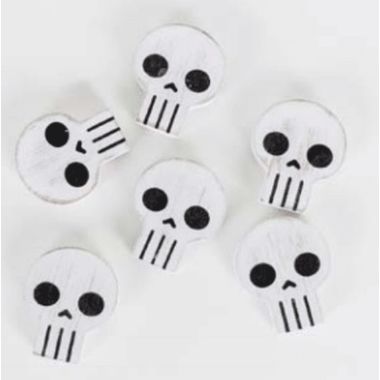 Click here to see Adams&Co 55082 55082 2x2x.25 wood shapes set of six (SKULLS) white, black