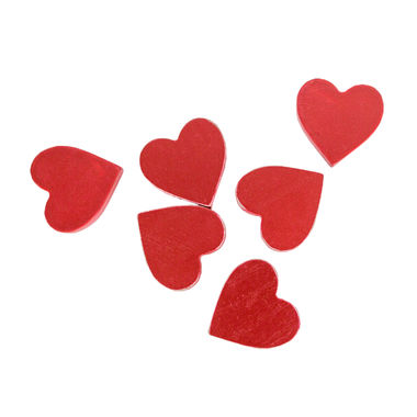 Click here to see Adams&Co 25028 25028 2x2x.25 wood shapes set of six (HEARTS) red Love & Lace Collection