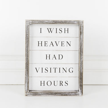 Click here to see Adams&Co 19250 19250 8x10x1.5 wood frame sign (HEAVEN) white, black Always With You Collection