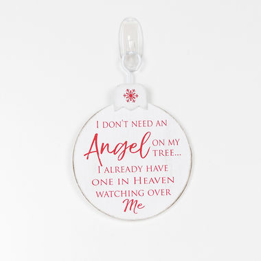 Click here to see Adams&Co 70485 70485 5x5x.5 wood ornament (ANGEL HEAVEN) white, red Believe In Kindness Collection