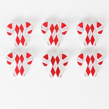 Click here to see Adams&Co 75270 75270 2x2x.25 wood shapes set of six (CANDY CANES) white, red Letterboard Collection
