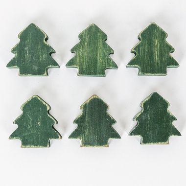 Click here to see Adams&Co 75269 75269 2x2x.25 wood shapes set of six (TREES) green Letterboard Collection