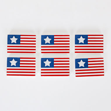 Click here to see Adams&Co 15391 15391 3x2x.25 wood shapes set of six (FLAGS) multicolor Letterboard Collection