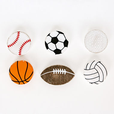 Click here to see Adams&Co 15393 15393 3x2x.25 wood shapes set of six (SPORTS) multicolor Letterboard Collection