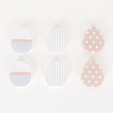 Click here to see Adams&Co 15395 15395 2x2x.25 wood shapes set of six (EGGS) multicolor Letterboard Collection