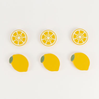 Click here to see Adams&Co 45034 45034 2x2x.25 wood shapes set of six (LEMONS) multicolor Stars & Stripes Collection