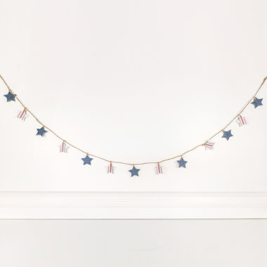 Click here to see Adams&Co 45017 45017 60x2x.15 wood garland (STARS) whblrd  