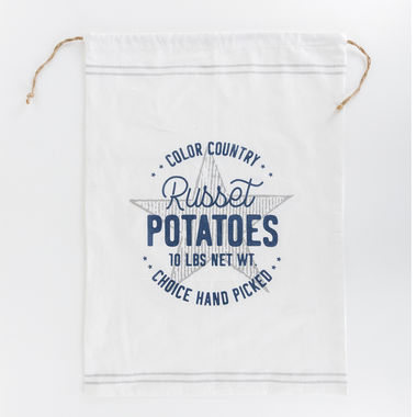 Click here to see Adams&Co 15458 15458 17x24 linen drwstrg bag (POTATO) wh/gy