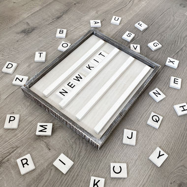 Click here to see Adams&Co 15474 15474 15x13x1.5 letterboard kit, white, black Letterboard Collection