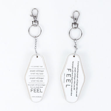 Click here to see Adams&Co 11129 11129 1.7x3.5x.5 rvs wd keychain (FEEL) white, black