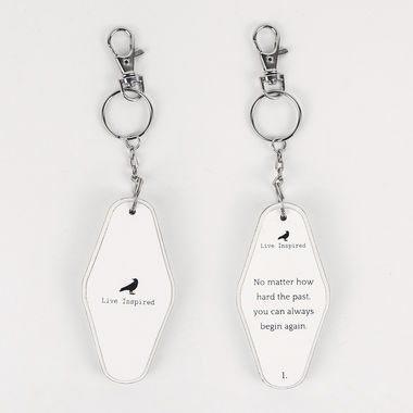 Click here to see Adams&Co 11158 11158 1.7x3.5x.5 rvs wd keychain (ALWYS BGN) white, black