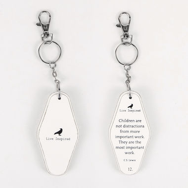 Click here to see Adams&Co 11169 11169 1.7x3.5x.5 rvs wd keychain (CHLDRN IMPRTNT) white, black
