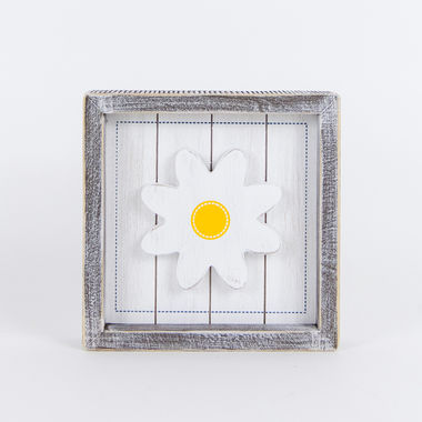 Click here to see Adams&Co 45040 45040 7x7x1.5 wd shplp sn (DAISY) white, blue, yellow