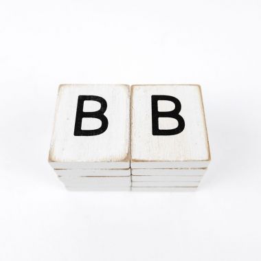 Click here to see Adams&Co 15495 15495 1.5x1.75x.25 wd letter tile s10 (B) whbk  