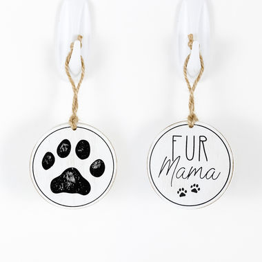 Click here to see Adams&Co 15557 15557 3x3x.25 reversible wood tag (FUR MAMA) white, black Fur Babies Collection
