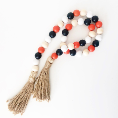 Click here to see Foundations Decor 68106-9 Wood Beads (Black, White, Orange) - Tray Decor - Foundations Decor*
