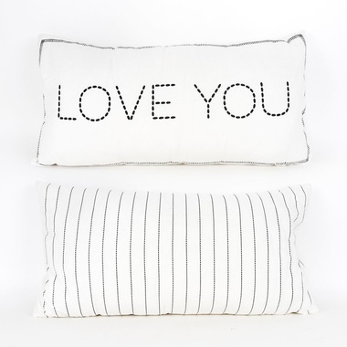 Click here to see Adams&Co 15606 15606 24x12 linen plw (LVE U) whgy  