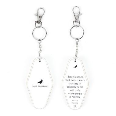 Click here to see Adams&Co 11298 11298 3.5x1.7x.5 rvs wd keychain (FAITH) white, black