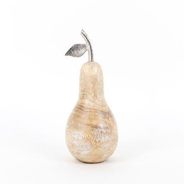 Click here to see Adams&Co 11360 11360 3x8x3 mango shape (PEAR) natural, silver Mango Wood Collection