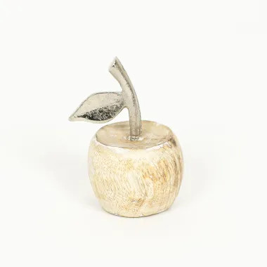 Click here to see Adams&Co 11362 11362 3x4x2.5 mango shape (APPLE) natural, silver Mango Wood Collection